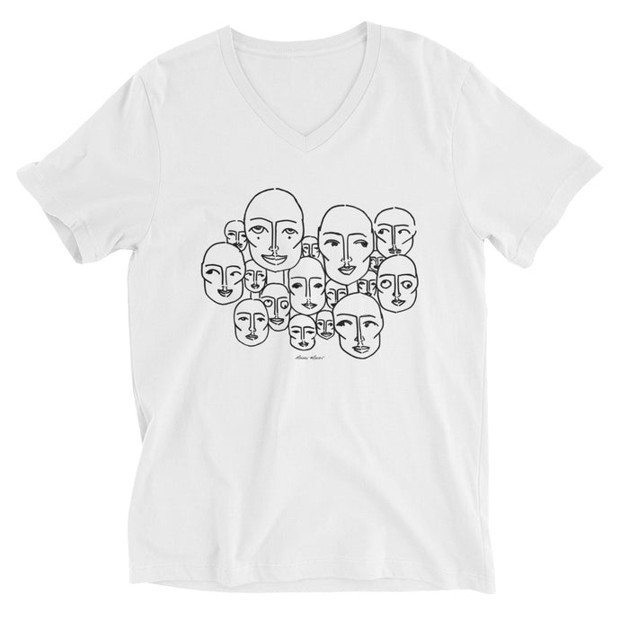 Unisex Connecting-Brains Short Sleeve V-Neck T-Shirt