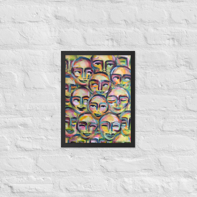 Framed Connecting-Brains poster